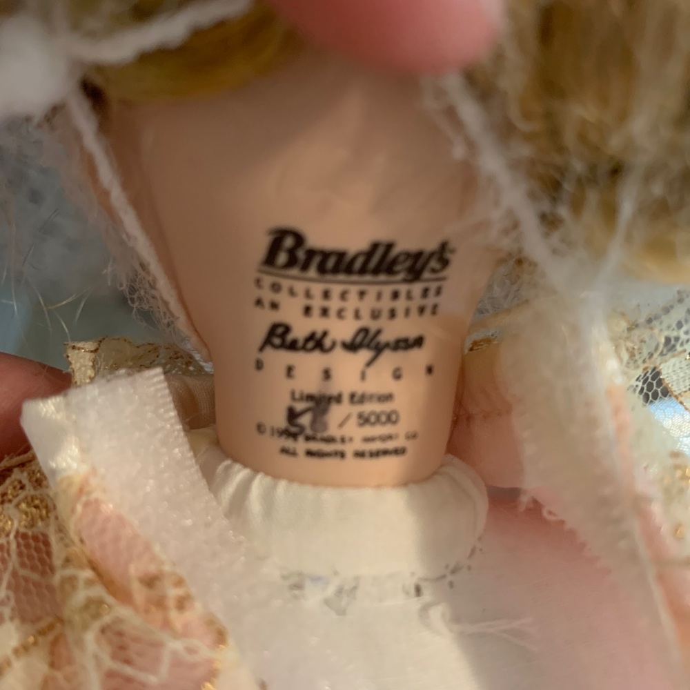 BRADLEYS DOLLS LIMITED EDITION VINTAGE NIB BEAUTIFUL PORCELAIN FAIRY GODMOTHER - Picture 6 of 10